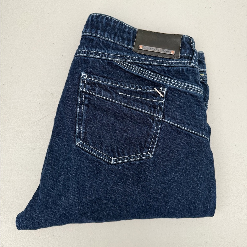Sportmax Women's Dark Blue Straight-Leg Jeans